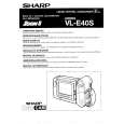 SHARP VL-E40S Instrukcja Obsługi