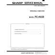 SHARP PC-AX20 Instrukcja Serwisowa
