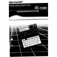 SHARP PC1100 Instrukcja Obsługi