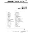 SHARP SF-7850 Katalog Części