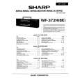 SHARP WF372H Instrukcja Serwisowa