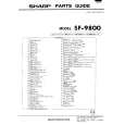 SHARP SF-9800 Katalog Części