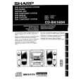 SHARP CDBA160H Instrukcja Obsługi